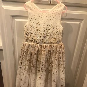 H&M size 6-7 girls cream party dress